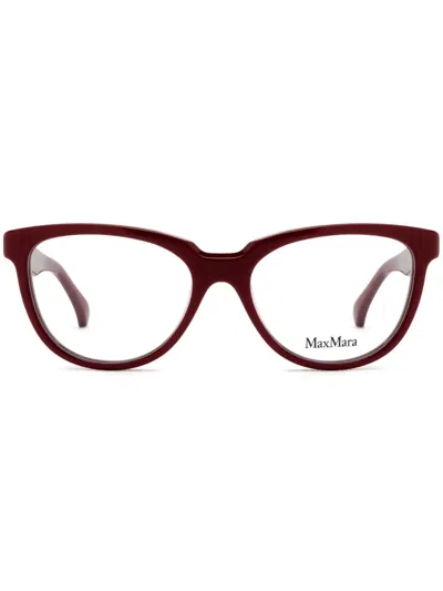 Max Mara Eyewear Cat-eye Glasses In Burgundy