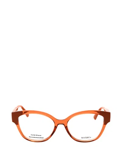 Max Mara Eyewear Cat-eye Glasses In Orange
