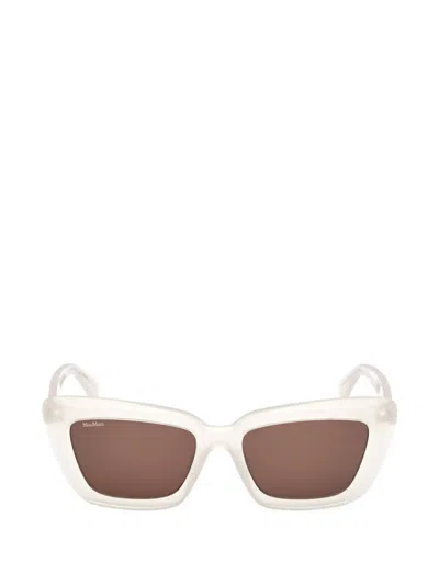 Max Mara Eyewear Cat-eye Sunglasses In White