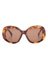 Max Mara Eyewear Edna Oversize-frame Sunglasses In Brown
