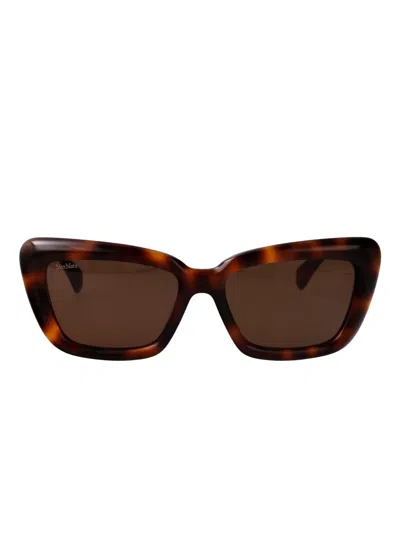 Max Mara Eyewear Elizabeth Square-frame Sunglasses In Brown
