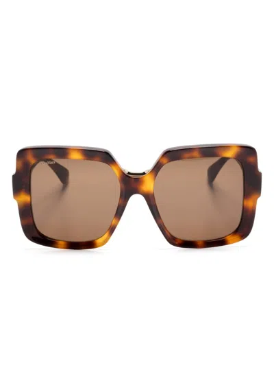 Max Mara Eyewear Ernest Oversize-frame Sunglasses In Brown