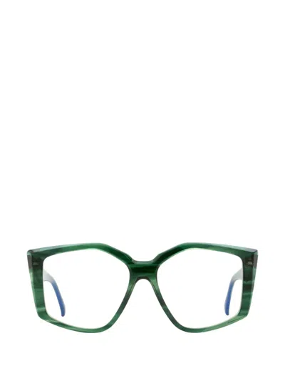Max Mara Eyewear Geometric Butterfly Frame Glasses In Green