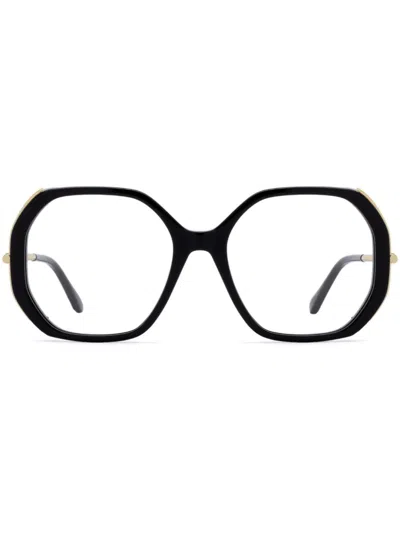 Max Mara Eyewear Geometric-frame Glasses In Black