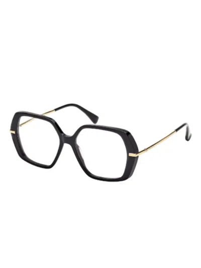 Max Mara Eyewear Geometric-frame Glasses In Black