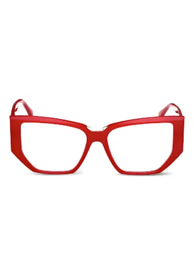 Max Mara Eyewear Geometric-frame Glasses In Red