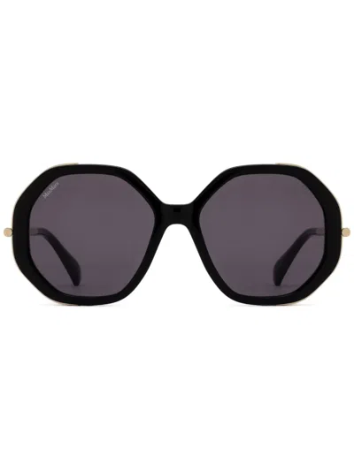 Max Mara Eyewear Geometric-frame Sunglasses In Black