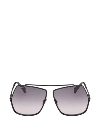 Max Mara Eyewear Geometric-frame Sunglasses In Gray
