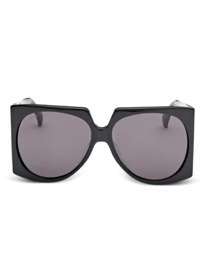 Max Mara Eyewear Geometric-framed Sunglasses In Black