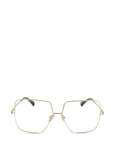 Max Mara Eyewear Geometric-frame Glasses In Gold