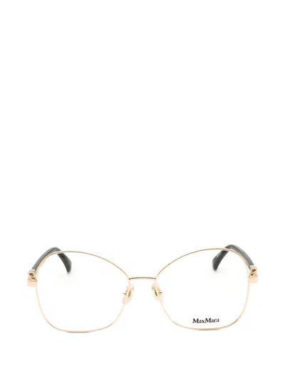 Max Mara Eyewear Geometric-frame Glasses In Gold