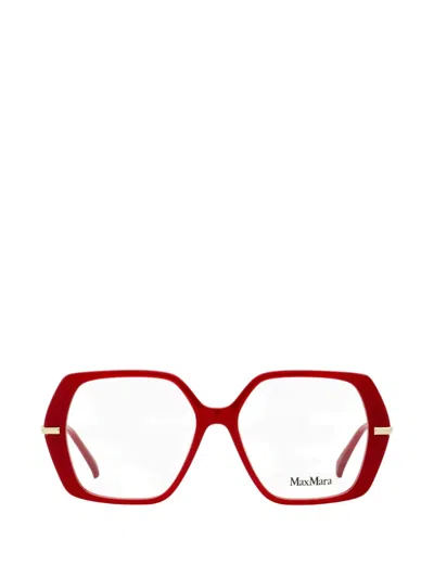 Max Mara Eyewear Geometric-frame Glasses In Red