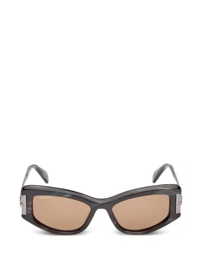 Max Mara Eyewear Geometric-frame Sunglasses In 褐色