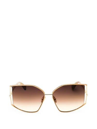Max Mara Eyewear Geometric-frame Sunglasses In Brown