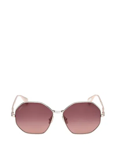 Max Mara Eyewear Geometric-frame Sunglasses In Pink