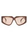 Max Mara Eyewear Glimpse Sunglasses In 褐色