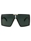 Max Mara Gold Black Metal Sunglasses In Gold Black
