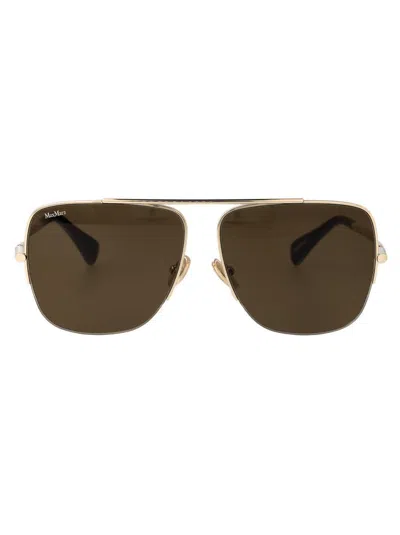 Max Mara Mm0121/s Sunglasses In Gold Black