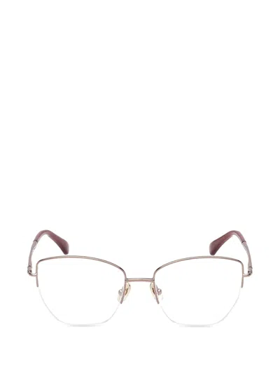 Max Mara Eyewear Half-rim Glasses In Gold