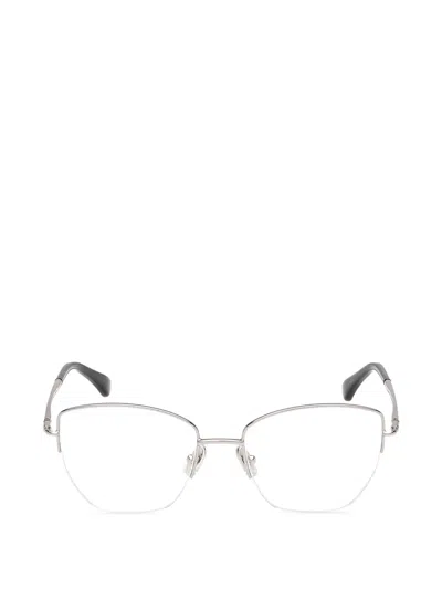 Max Mara Eyewear Half-rim Glasses In Silver