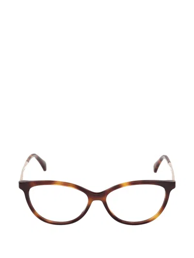 Max Mara Eyewear Havana Oval-frame Glasses In Brown