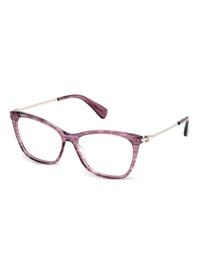 Max Mara Eyewear Horn-embellished Cat-eye Glasses In Purple