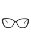 Max Mara Eyewear Logo-engraved Cat-eye Glasses In Black