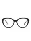 Max Mara Eyewear Logo-engraved Round-frame Glasses In Black