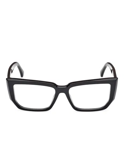 Max Mara Eyewear Logo-lettering Glasses In Black