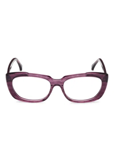 Max Mara Eyewear Brille Mit Logo In Purple