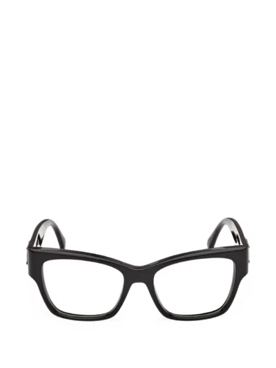 Max Mara Eyewear Logo-detail Cat-eye Glasses In Black
