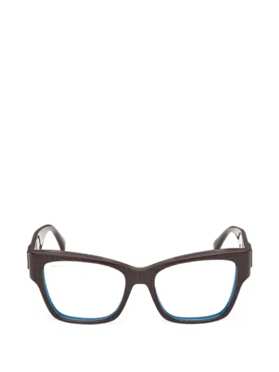 Max Mara Eyewear Logo-detail Cat-eye Glasses In Brown