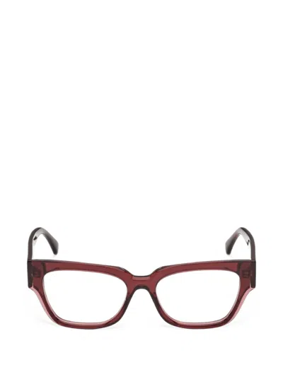Max Mara Eyewear Logo-detail Glasses In Red