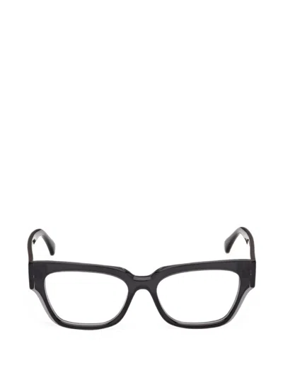 Max Mara Eyewear Logo-detail Glasses In Yellow