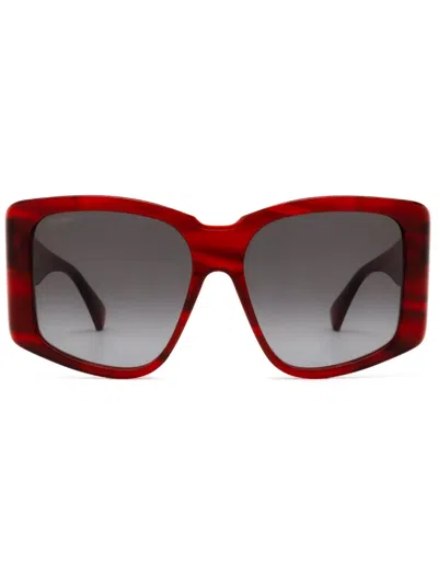 Max Mara Eyewear Logo-print Sunglasses In Red