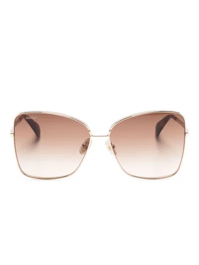Max Mara Eyewear Menton1 Oversize-frame Sunglasses In Gold