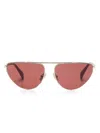 Max Mara Eyewear Mm0122 Sunglasses In 金色