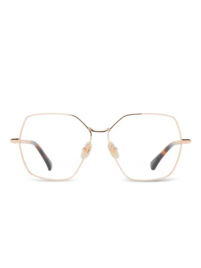 Max Mara Eyewear Mm5154 Brille Mit Geometrischen Gestell In Gold