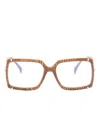 Max Mara Eyewear Mm5155 Glasses In 褐色