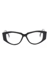 Max Mara Eyewear Oval-frame Glasses In 黑色