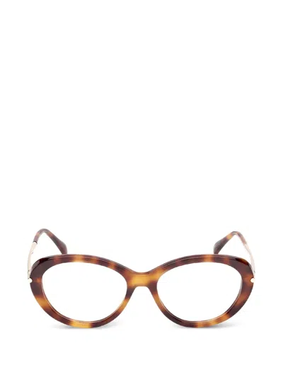 Max Mara Eyewear Oval-frame Glasses In Brown