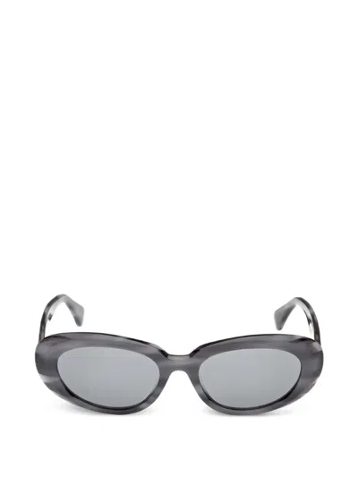 Max Mara Eyewear Oval-frame Sunglasses In Blue