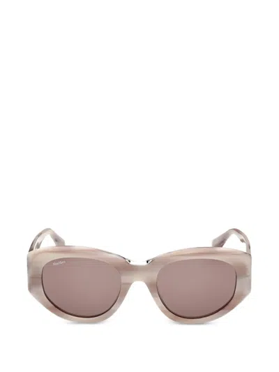 Max Mara Eyewear Oval-frame Sunglasses In Brown