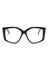 Max Mara Eyewear Oversize-frame Glasses In 黑色
