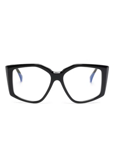 Max Mara Eyewear Oversize-frame Glasses In 黑色