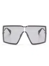 Max Mara Eyewear Oversize-frame Sunglasses In 银色