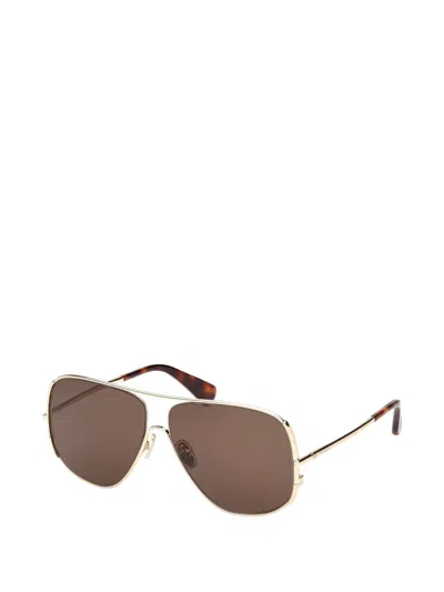 Max Mara Eyewear Pilot-frame Sunglasses In Brown