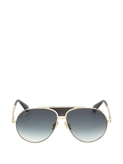 Max Mara Eyewear Pilot-frame Sunglasses In Gold