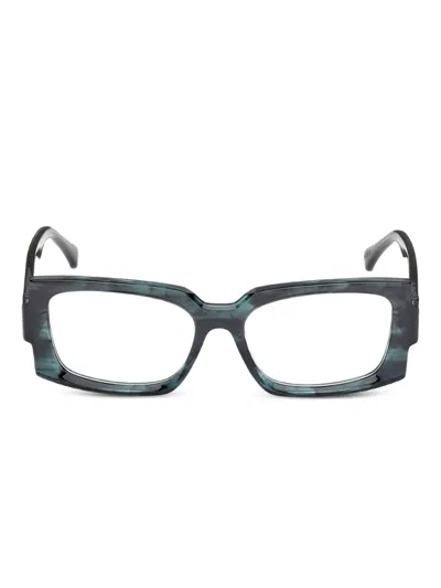 Max Mara Eyewear Rectangle-frame Glasses In Green