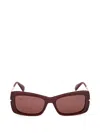 Max Mara Eyewear Rectangle-frame Sunglasses In Brown